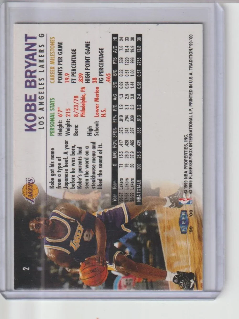 fleer kobe bryant